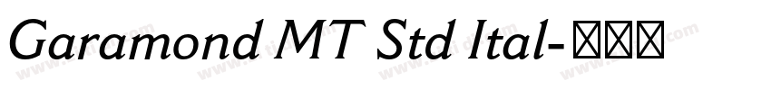 Garamond MT Std Ital字体转换